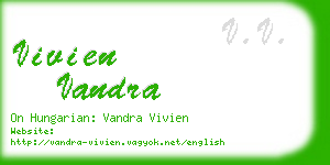 vivien vandra business card